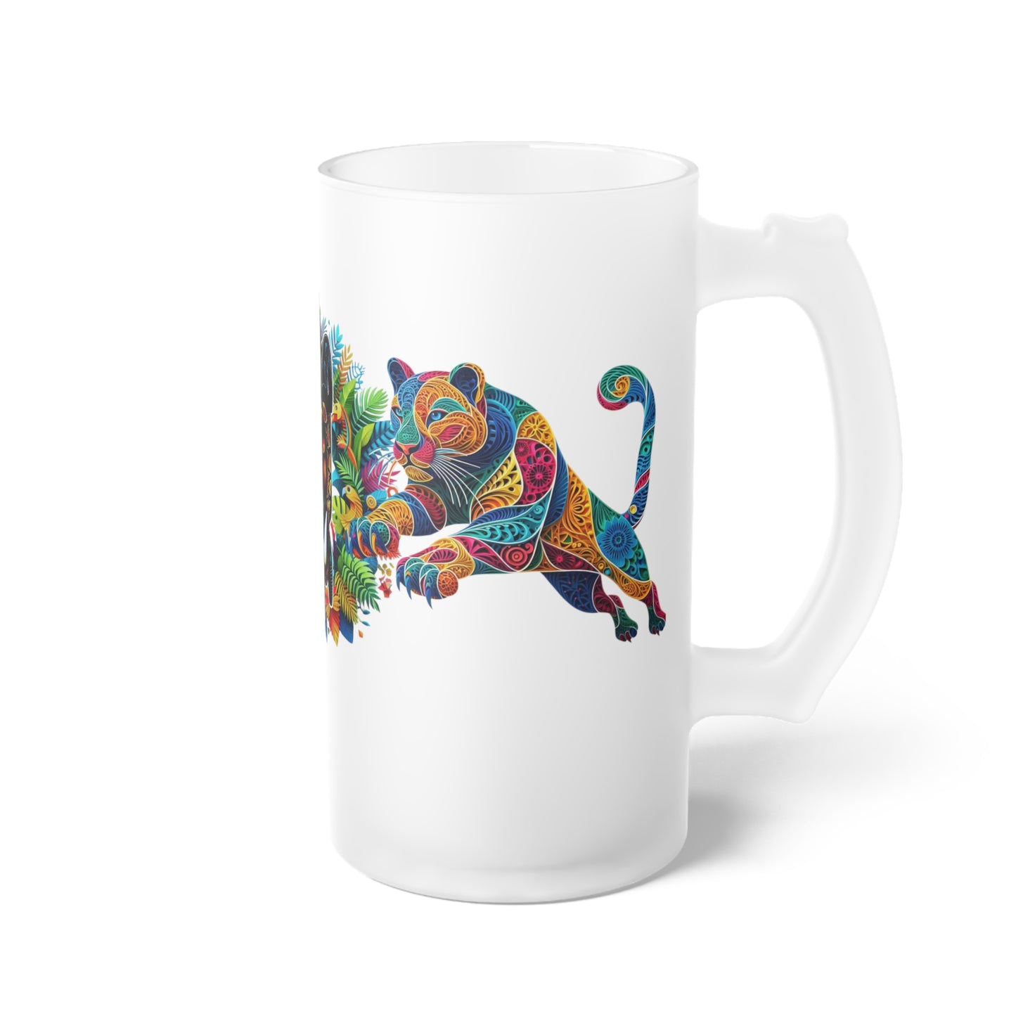 Jarra de cerveza Jaguar & Mask - Vibras tropicales