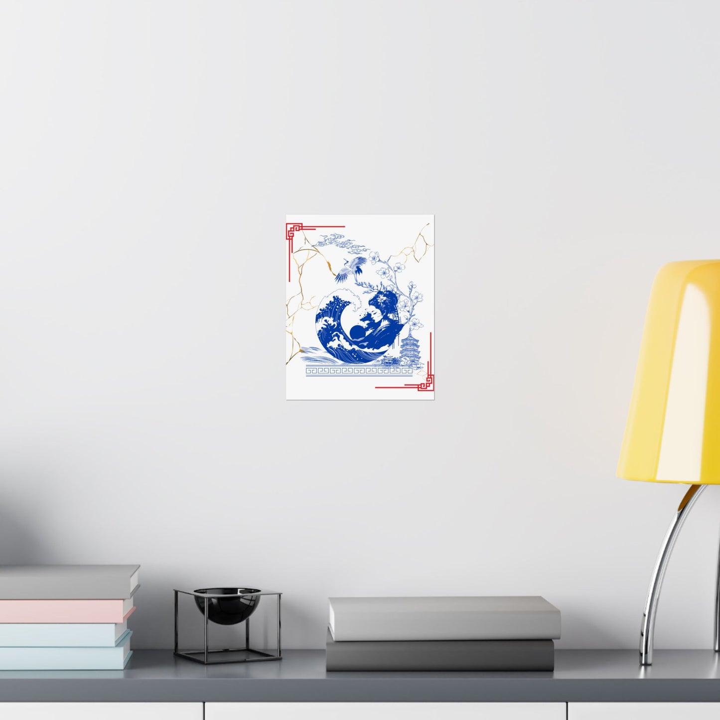 Póster de cultura japonesa – Diseño cerámico Kintsugi