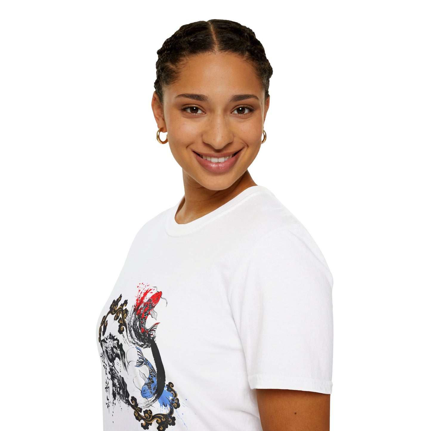 Camiseta japonesa con geisha y pez koi – Urbanstyle Japaneseart Softstyle Tee