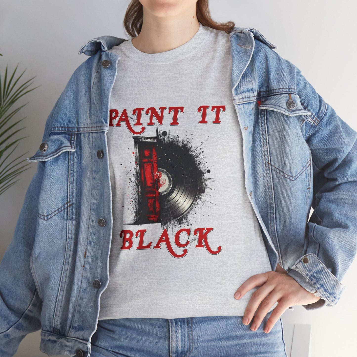 Paint It Black T-Shirt featuring a Rolling Stones tribute design with a bold rock graphic—perfect for classic rock fans.