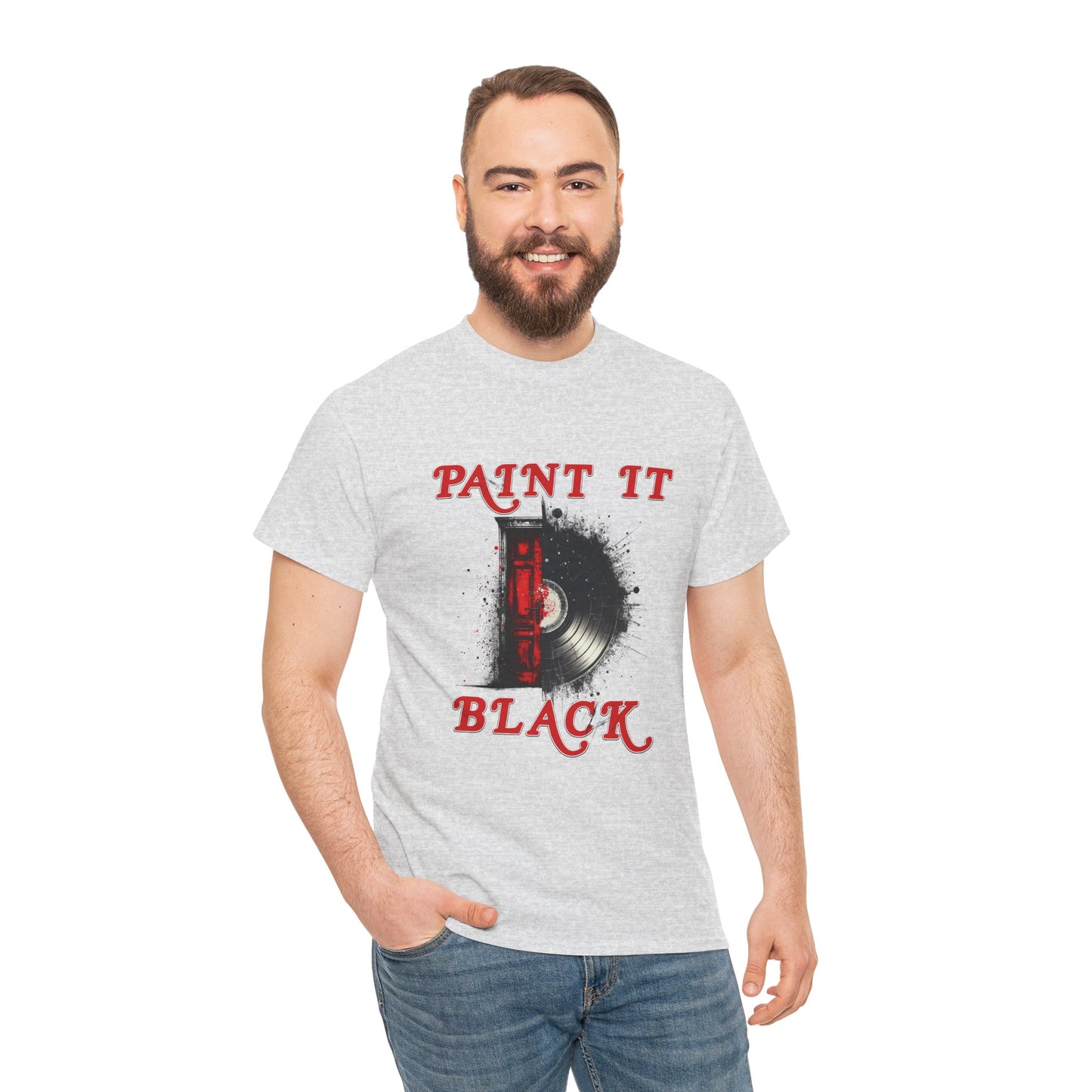 Paint It Black T-Shirt featuring a Rolling Stones tribute design with a bold rock graphic—perfect for classic rock fans.