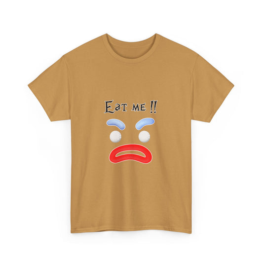 Camiseta divertida del hombrecito de jengibre "Cómeme"