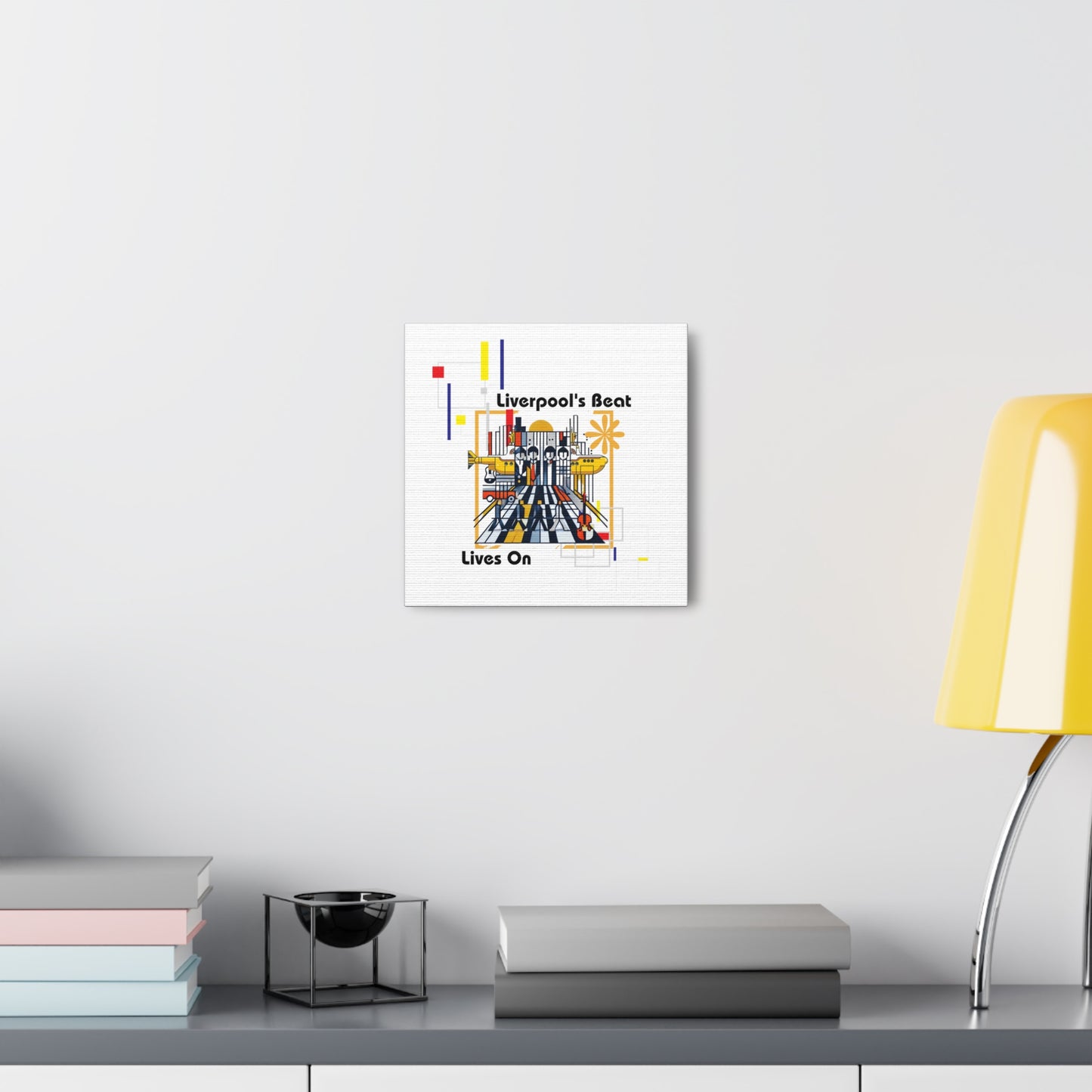 Lienzo Beat de Liverpool: Arte mural de los Beatles de la Bauhaus